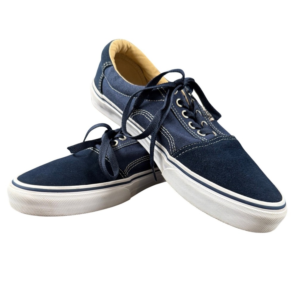 Vans Era Pro Skateboard Shoe Mens 11.5 Navy Blue Excellent Suede Canvas Low Top